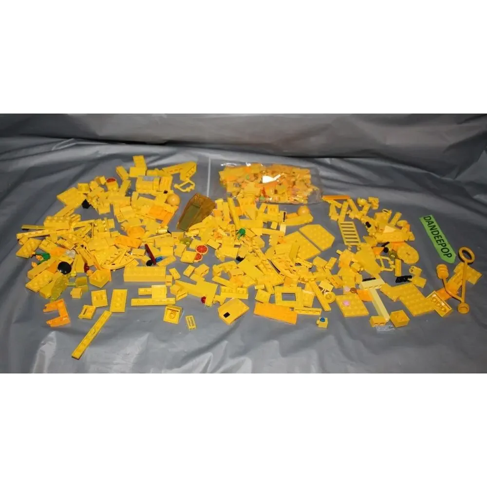 Lego 560+ All Yellow Multi Set Assorted Bricks And Pieces Toys City, Dino, Sub +